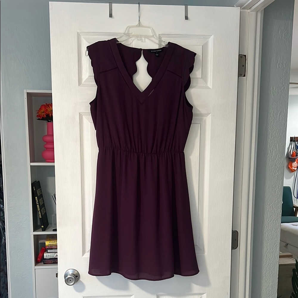 41 Hawthorn Purple Flutter Sleeve Sundress